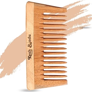 handmade neem wooden combs hair comb for  women amp men  natural amp eco-friendly  anti-bacterial hair styling comb with fine amp wide teeth comb  made in india