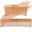 Natural Neem Wood comb Helps in Hair Growth, Hairfall, Dandruff Control & Hair Growth Hair Straightening, Frizz Control For Men & Women |Treated with Neem Oil, Bhringhraj -Pack of 2