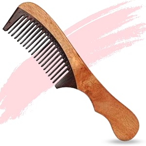 organic rose wooden handle comb i massages scalp stimulates hair growth dandruff removes comb