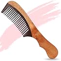 Organic Rose Wooden Handle Comb I Massages Scalp, Stimulates Hair Growth, Dandruff Removes Comb