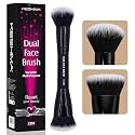 Keshima Dual-Ended Blush, Bronzer & Contour Brush - Liquid & Powder (Black)