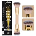 Keshima Dual-Ended Blush, Bronzer & Contour Brush - Liquid & Powder (Gold)