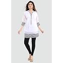 Keshubaba Women39s Short Tunics with Neckline Embroidery
