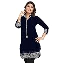 Keshubaba Women39s Short Tunics with Neckline Embroidery
