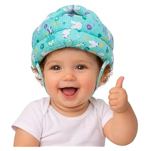 kesi baby head protector anti-fall anti-collision baby helmet for crawling walking children toddler protective cap no bumps and soft cushion infant safety headguard for toddlers green