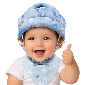 kesi baby helmet for crawling and walking baby head protector infant helmets 6-12 months toddler baby head protection cushion baby safety helmet head shaping for learning to walkblue