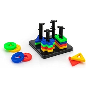 kesi ornaments 4 shape sorting amp stacking toys for toddlers montessori color recognition stacker early educational blocks puzzles 1-3 years old age boys and girls