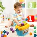 KESI Ornaments Baby Plastic First Block Shapes Sorter, 16 Blocks, ABCD Blocks, Toys for 6 Months to 2 Years Old, Multi Color