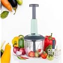 KESI ORNAMENTS Manual 500 ml Food Processor Vegetable Chopper,Pull Chopper with String, Food Chopper Vegetable Cutter for Veggies, Fruits, Salad, Onion, Ginger, Nuts, Herbs, etc,(Multicolor)