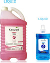KESUDA 5 Liter hand sanitizer with 80% alcohol and 1 Liter LIQUID White spray(5L+1L) Hand Rub Can (2 x 3 L)
