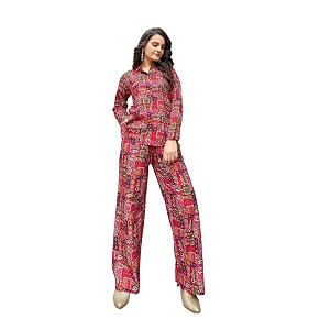 KESUDI Womens Printed Co-ord Set Multicolour