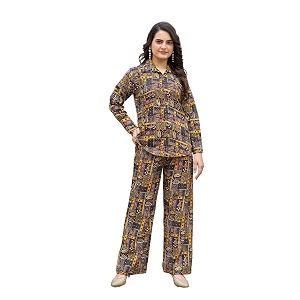 KESUDI Womens Printed Co-ord Set Multicolour