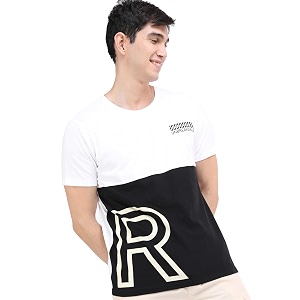 KETCH Mens Cotton Slim Fit Printed Half