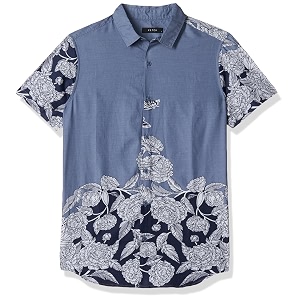 Ketch Mens Cotton Slim Fit Printed Half
