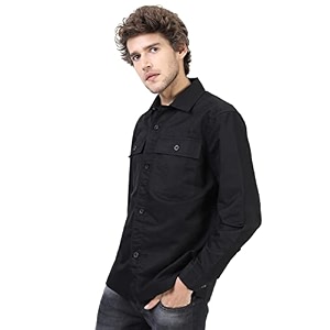 Ketch Mens Polyester Slim Fit Solid Full