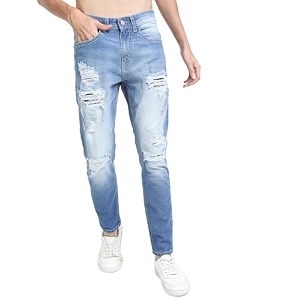 Ketch Mens Tapered Fit Mid Rise Jeans