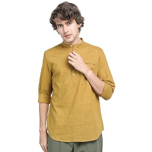 KETCH Men Cotton Slim Fit Solid Full
