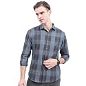 KETCH Men Grey Slim Fit Shirt