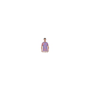 KETCH Slim Fit Printed Blue Orange Shirt