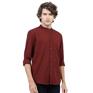 KETCH Men Cotton Slim Fit Solid Full