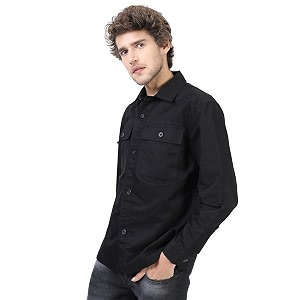 Ketch Mens Polyester Slim Fit Solid Full