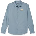 KETCH Slim Fit Solid Turquoise Blue Shirt