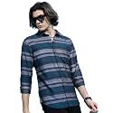 KETCH Men Slim Fit Striped Full Sleeve