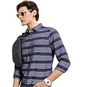 KETCH Men Slim Fit Striped Full Sleeve