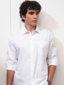 KETCH Men Solid Casual White Shirt