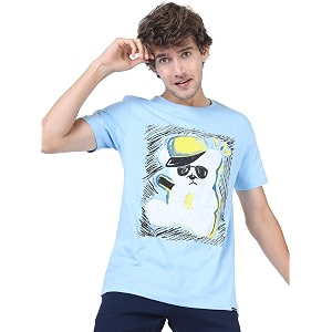 KETCH Men Cotton Slim Fit Printed Half