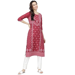 KETCH Polyester Womens Regular Fit Printed Threeforth