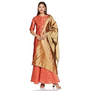 KETCH Polyester Womens Regular Fit Self Design