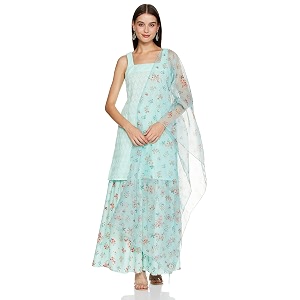 KETCH PolyWomens Cotton Regular Fit Sleeveless Ethnic