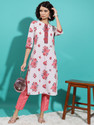 KETCH Women Floral Print Straight Kurta