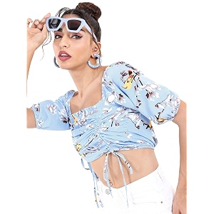 KETCH Women Regular Fit Printed Short Sleeve
