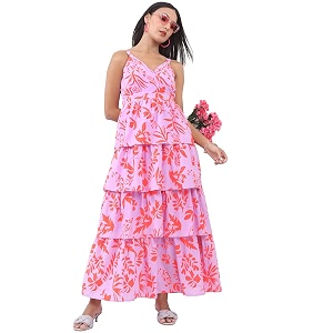 Ketch Women Regular Fit Printed Sleeveless Dress