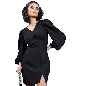 KETCH Women Sheath Mini Casual Fit Full