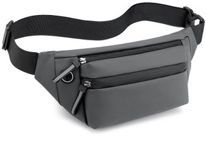 ketmart waist bag for travel document money phone belt sport bag grey travel waist bag