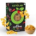 Ketolab Keto Classic Nacho Chips, 150 g (Pack of 1) 2.5g Net Carb &amp; 18% High Protein/Serving, Identical to Regular Nacho Chips, Low Carb, High Fibre, Low GI, Keto Diet, Weight Loss, Diabetic Friendly