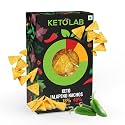 Ketolab Keto Jalapeno Nacho Chips, 150 Gms (Pack of 3), 2.4g Net Carb &amp; 18% High Protein/Serving, Identical to Regular Nacho Chips, Low Carb, High Fibre, Low GI, Keto Diet, Diabetic Friendly