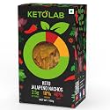 Ketolab Keto Jalapeno Nacho Chips, 150 Gms, 1 Pack, 2.6g Net Carb &amp; 7g High Protein/Serving, Identical to Regular Nacho Chips, Ultra Low Carb, Pre-Biotic High Fibre, Low GI, For Keto Diet, Weight Loss