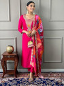 KevalyaFashion Embroidered Kurta TrouserPant Dupatta Set