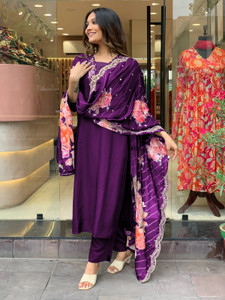 KEVIJA Women Kurta Pant Dupatta Set