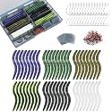 KEXMO 179PCS Wacky Worm Wacky Rig Kit for Bass Fishing, 48PCS 5.5" Worms Soft Plastic Lure with Salt Impregnation, 6 Premium Colors, 30 Hooks and 100 O-Rings with a Waterproof 3700 Tackle Box