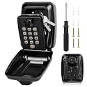 Key Lock Box for Outside, Sturdy Waterproof Wall Mount Lock Box for House Key, 12-Digit Combination Resettable Large Capacity Security Lockbox for Home, Garage, Office, Warehouse