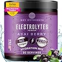 KEY NUTRIENTS Multivitamin Electrolytes Powder No Sugar - Fruity Acai Berry Electrolyte Powder - Endurance &amp; Energy Supplement - Hydration Powder - No Calories - 90 Servings - Made in USA