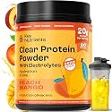 KEY NUTRIENTS Multivitamin Electrolytes Powder No Sugar - Peach Mango Electrolyte Powder - Endurance &amp; Energy Supplement - Hydration Powder - No Calories - 20 Servings - (Peach Mango + Protein Powder)