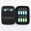 Key Organizer Case, Fireproof & Waterproof Key Storage Bag with Keys Tags, Portable Zippered Key Box for Home (Black, Small 24pcs Key Tags+4 car Key Slots)