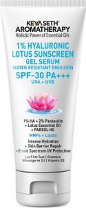 keya seth aromatherapy sunscreen - spf 30 pa 1 hyaluronic lotus sunscreen gel serum spf 30 uva  uvb water resistant