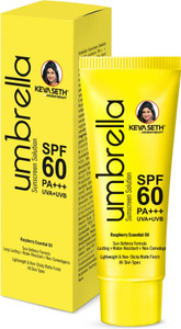 keya seth aromatherapy sunscreen - spf 50 pa umbrella sunscreen solution spf 60 broad spectrum protection with raspberry oil